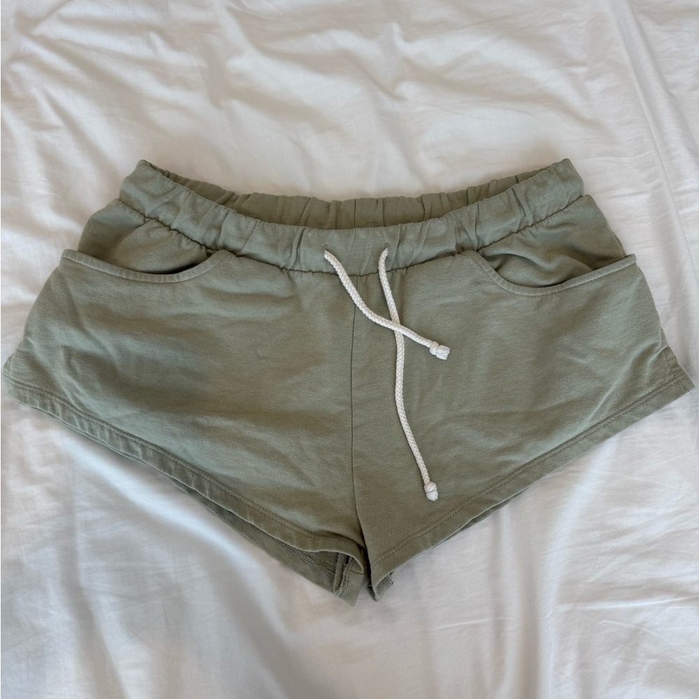 BCBGeneration Olive Athletic Shorts
